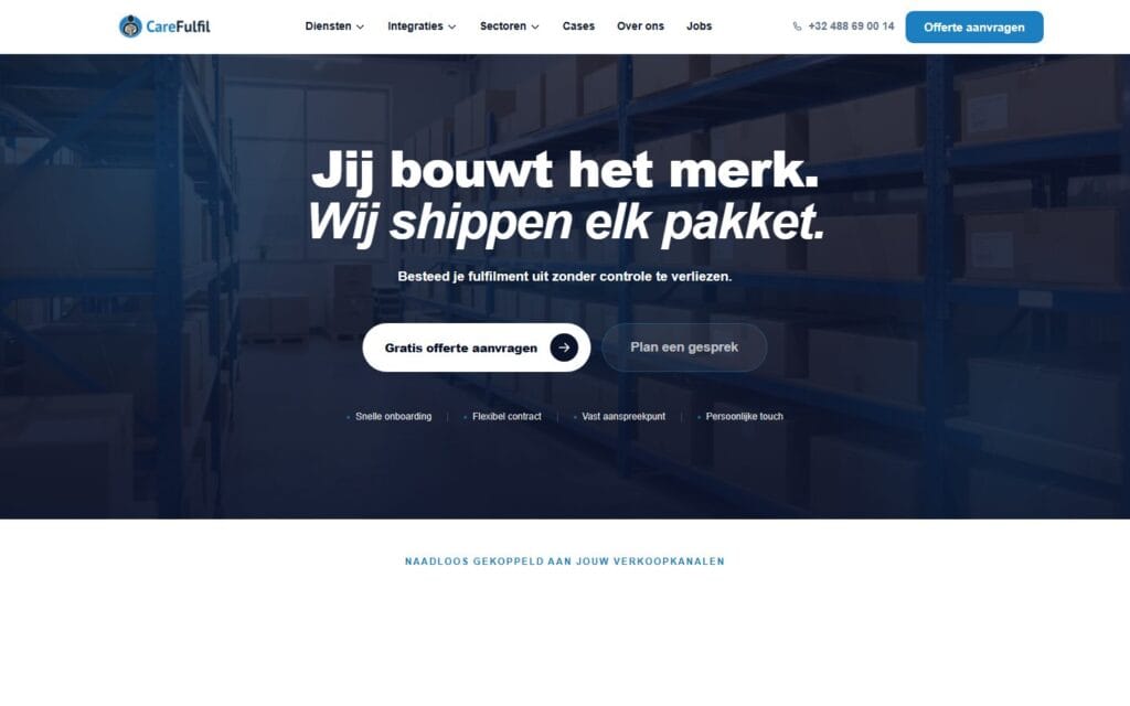 Homepage van CareFulfil