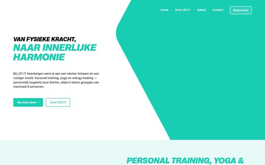 Homepage van LiFt IT